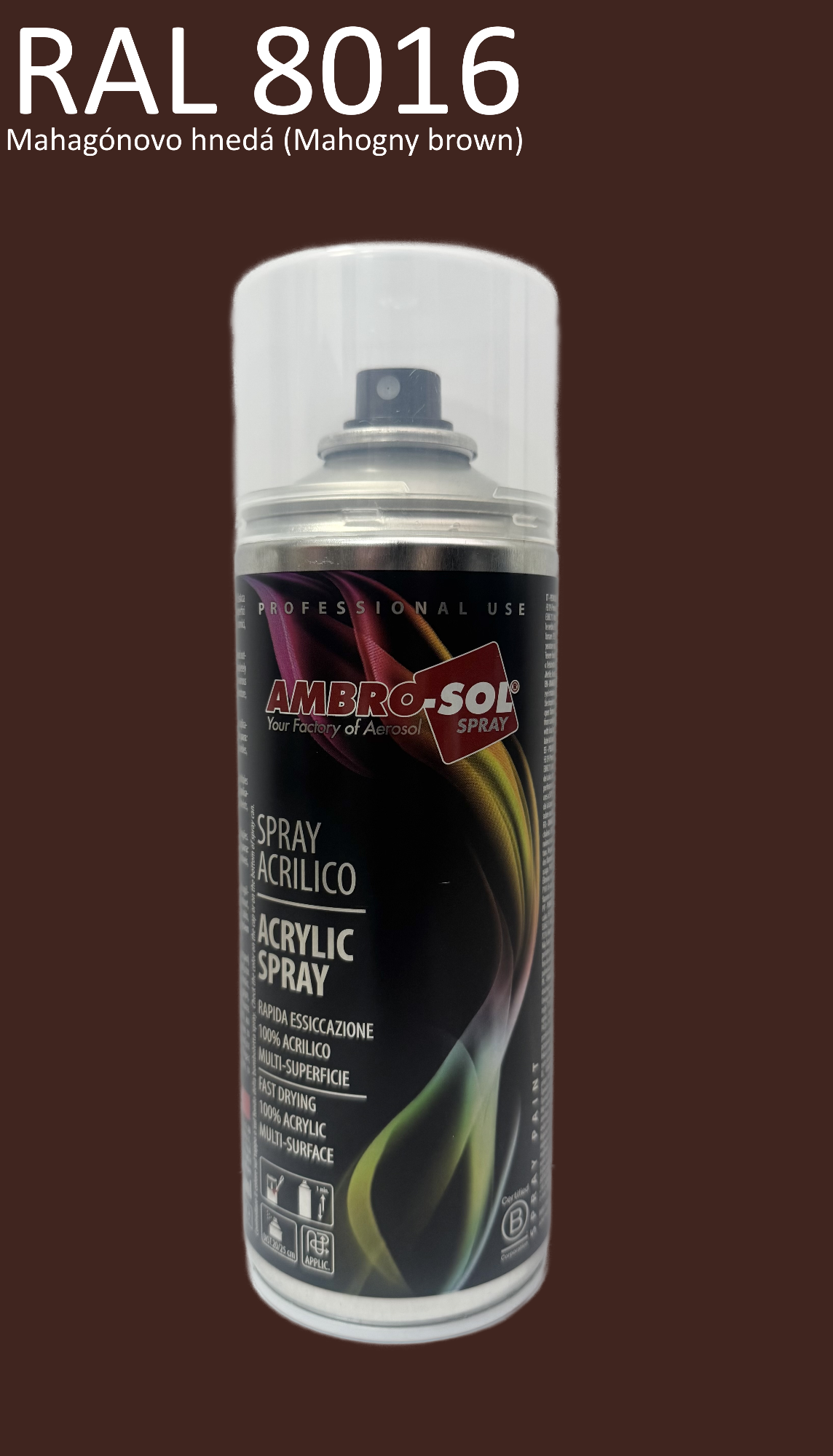 Univerzálna akrylová farba RAL 8016 400 ml