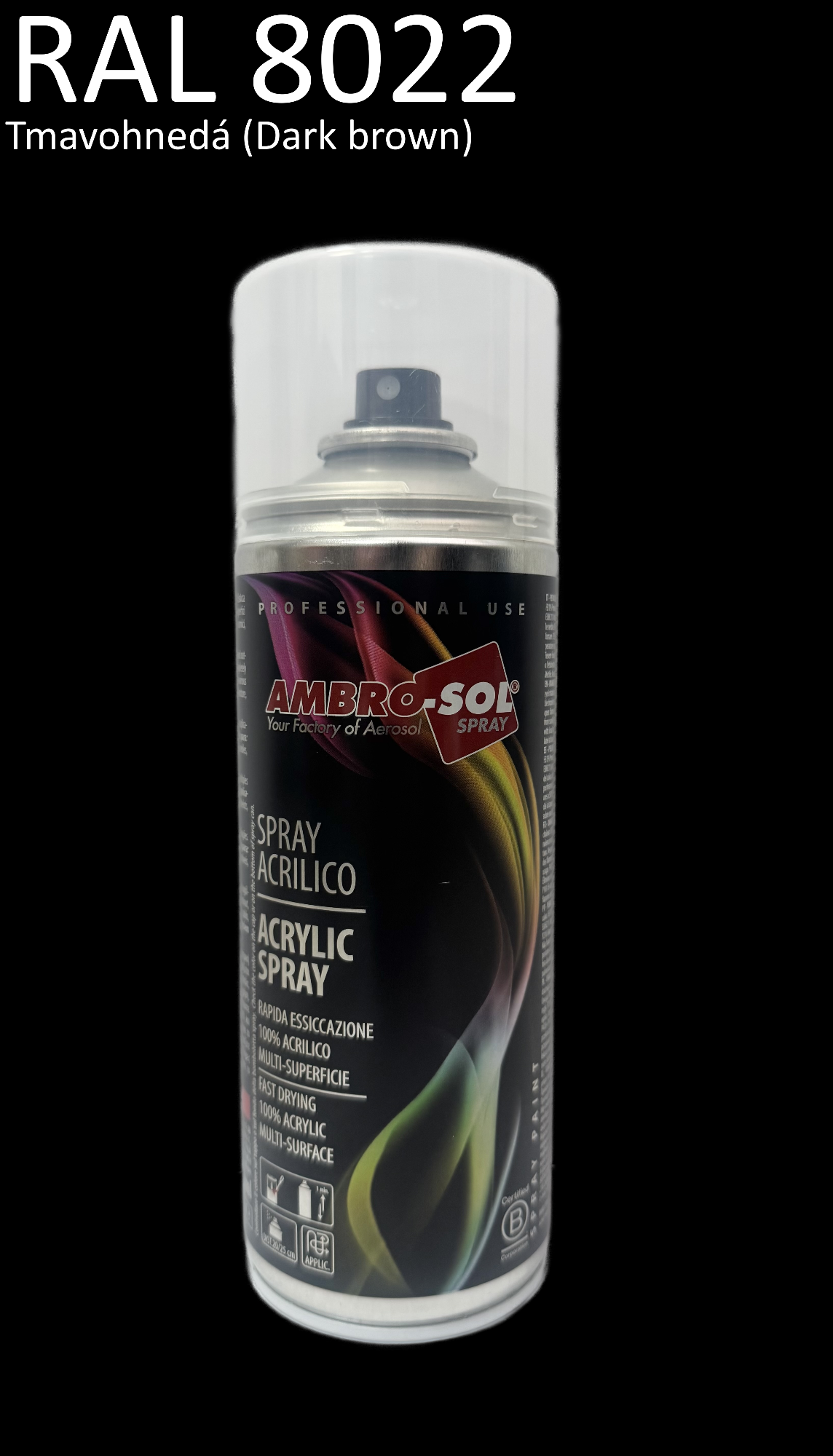 Univerzálna akrylová farba RAL 8022 400 ml
