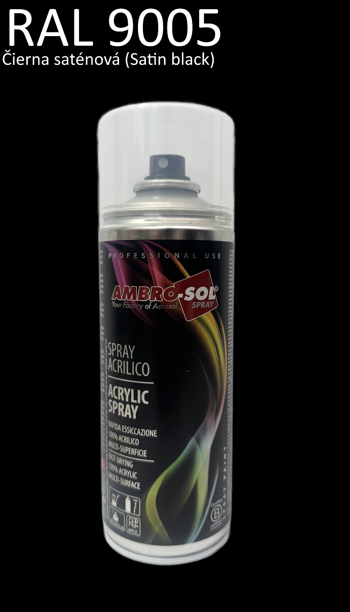 Univerzálna akrylová farba RAL 9005 - finiš 400 ml