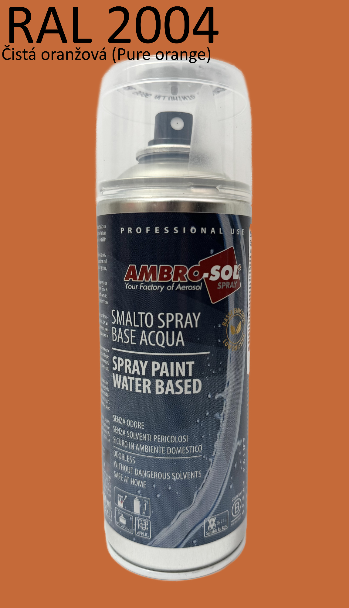 Viacúčelová farba na vodnej báze 400 ml RAL 2004 Pure Orange