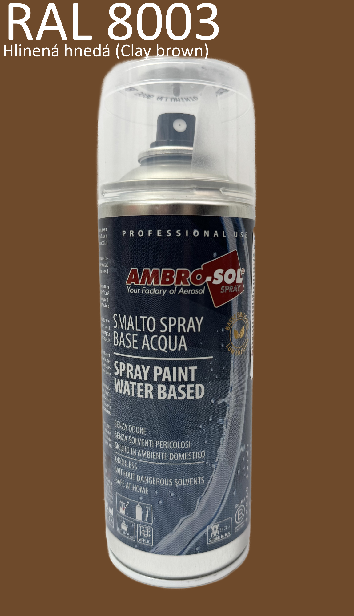 Viacúčelová farba na vodnej báze 400 ml RAL 8003 Mud hnedá