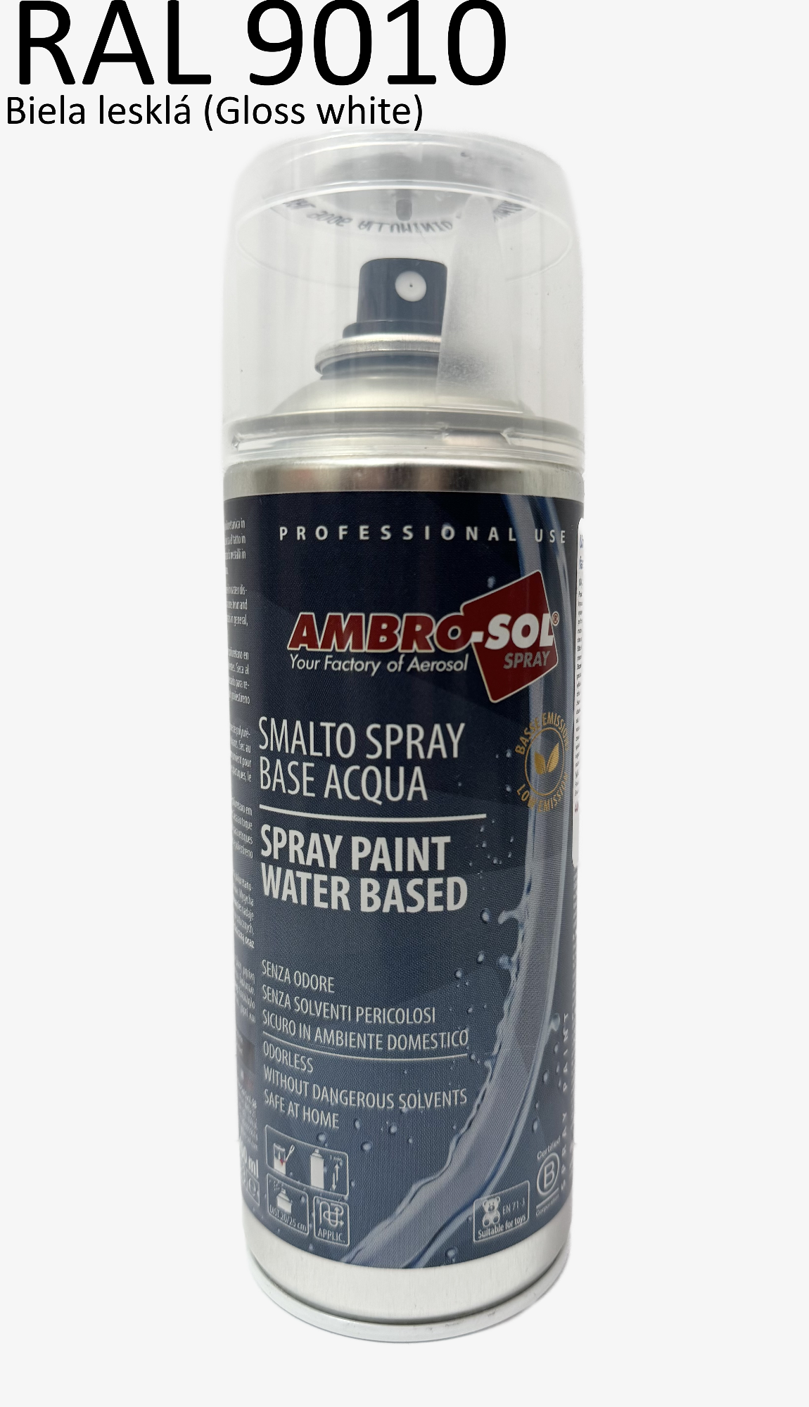 Viacúčelová farba na vodnej báze 400 ml RAL 9010 Lesklá biela