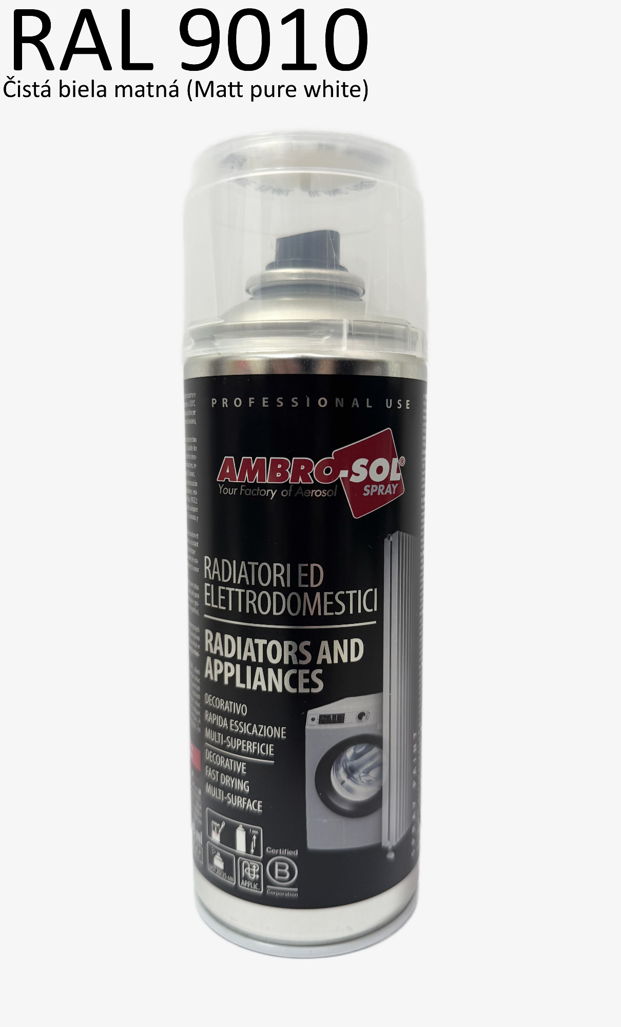 Farba na radiátory - čistá biela RAL 9010 - matná 400ml