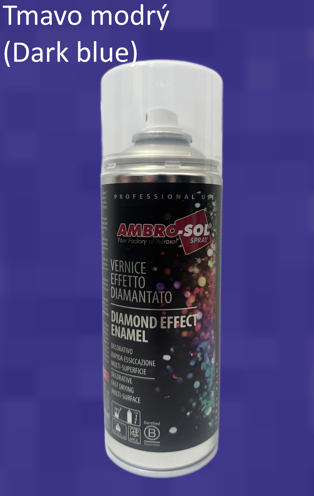 Farba s diamantovým efektom / metalíza  - modrá 400 ml