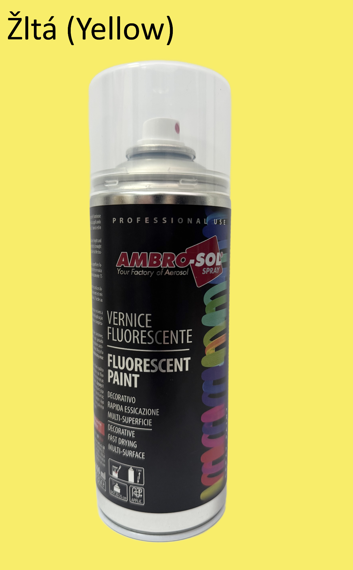 Fluorescenčný efekt farba žltá YELLOW 400 ml