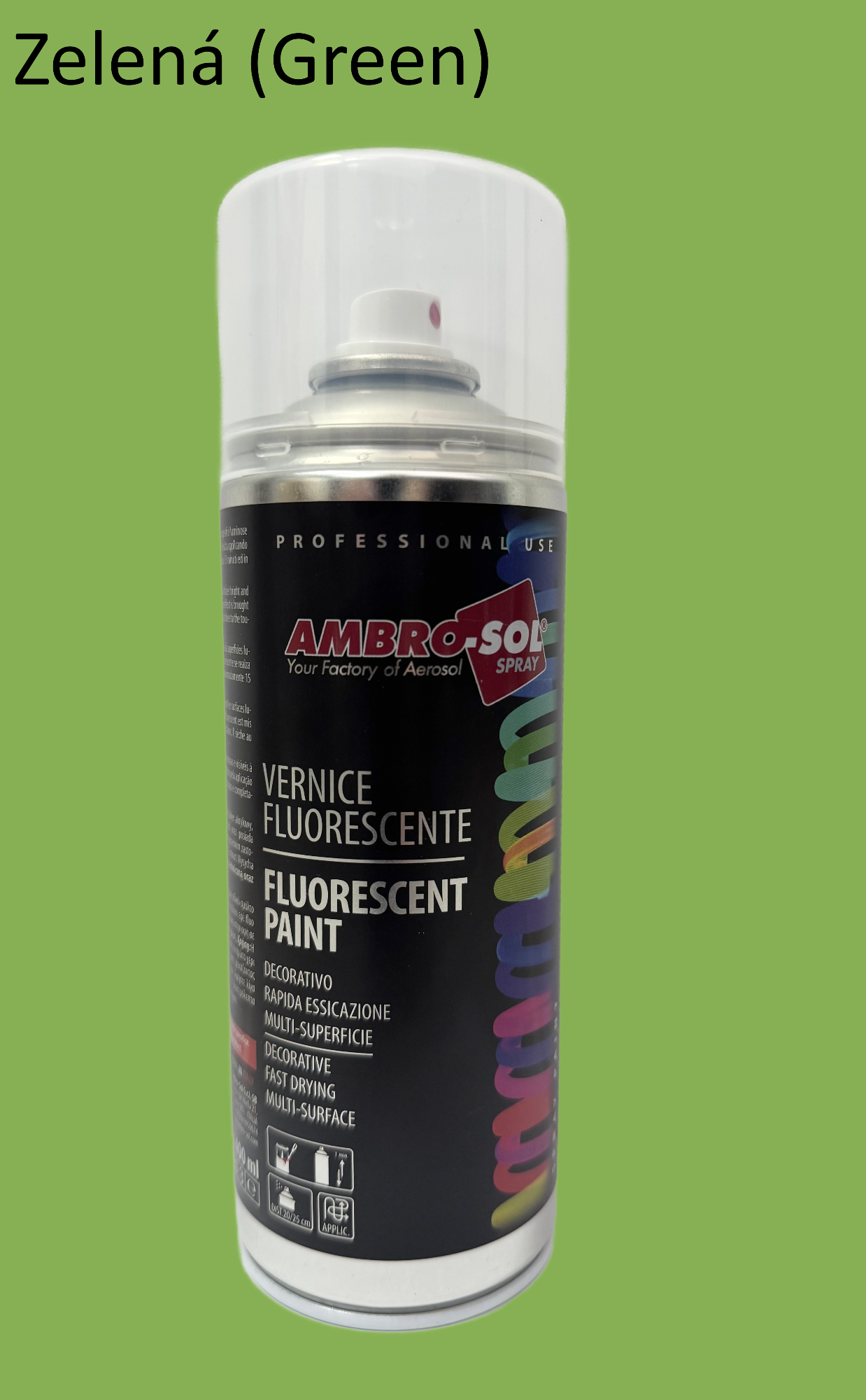 Fluorescenčný efekt farba zelená GREEN 400 ml