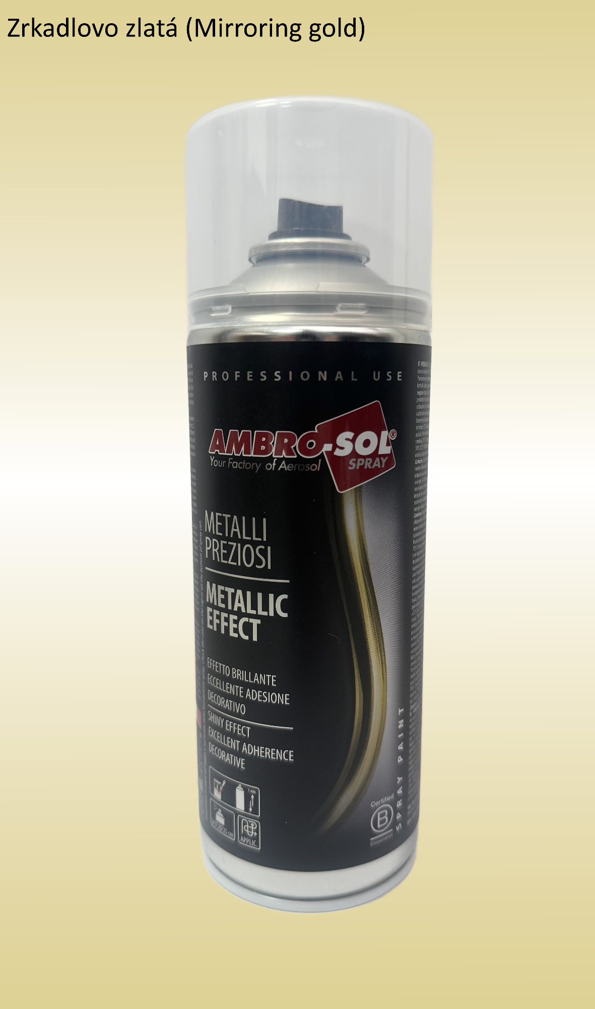 Efekt drahých kovov Mirroring Gold paint 400 ml