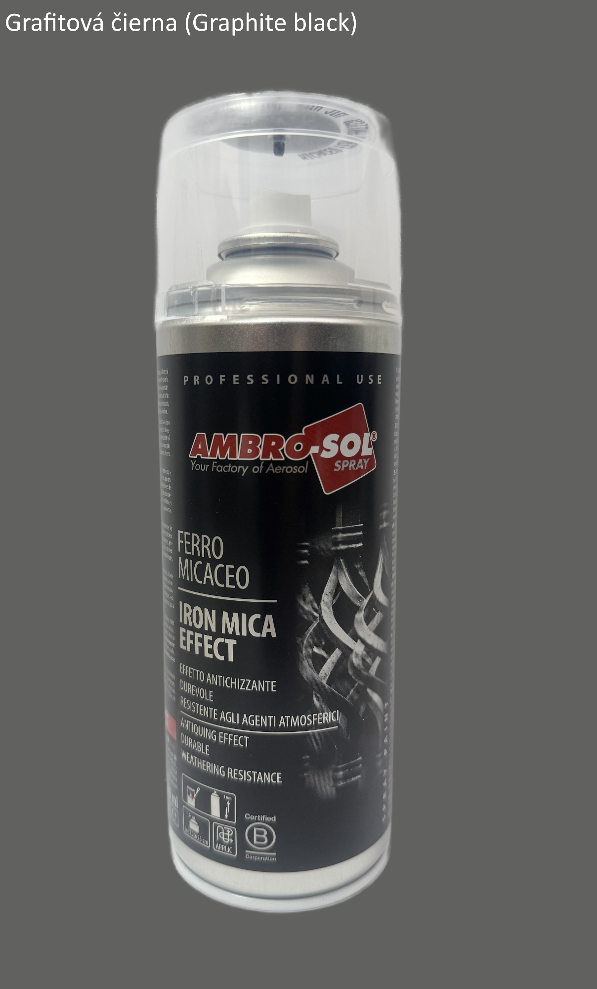Efekt železa farba Graphite black 400 ml