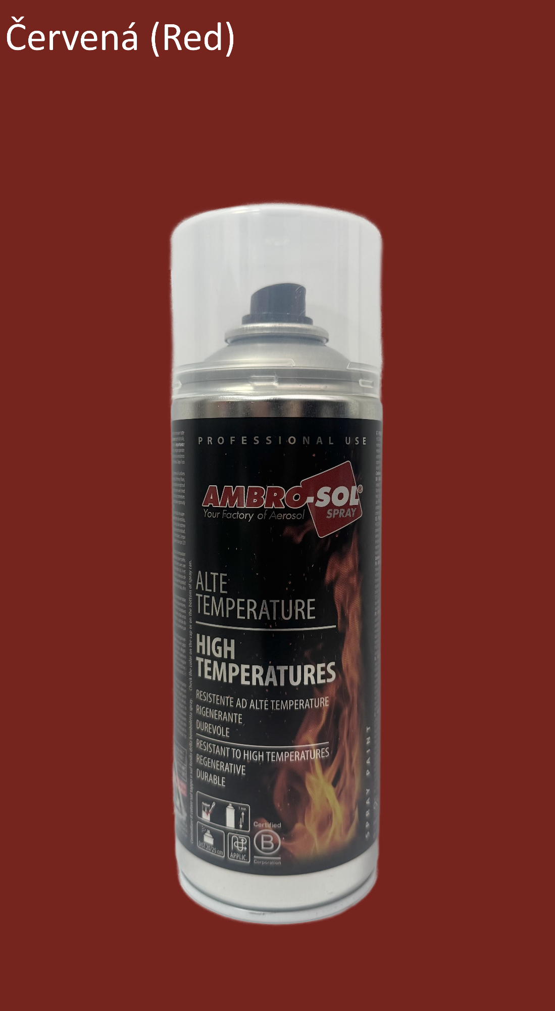 Farba odolná voči teplote červená 400 ml