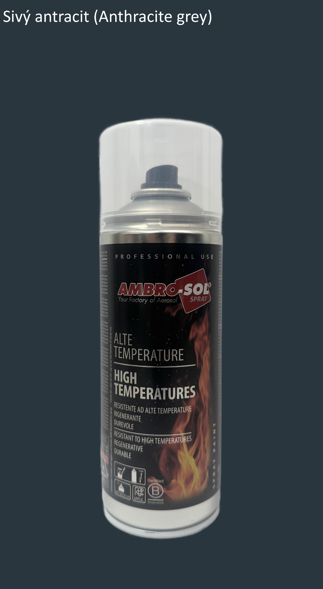 Farba odolná voči teplote šedá 400 ml