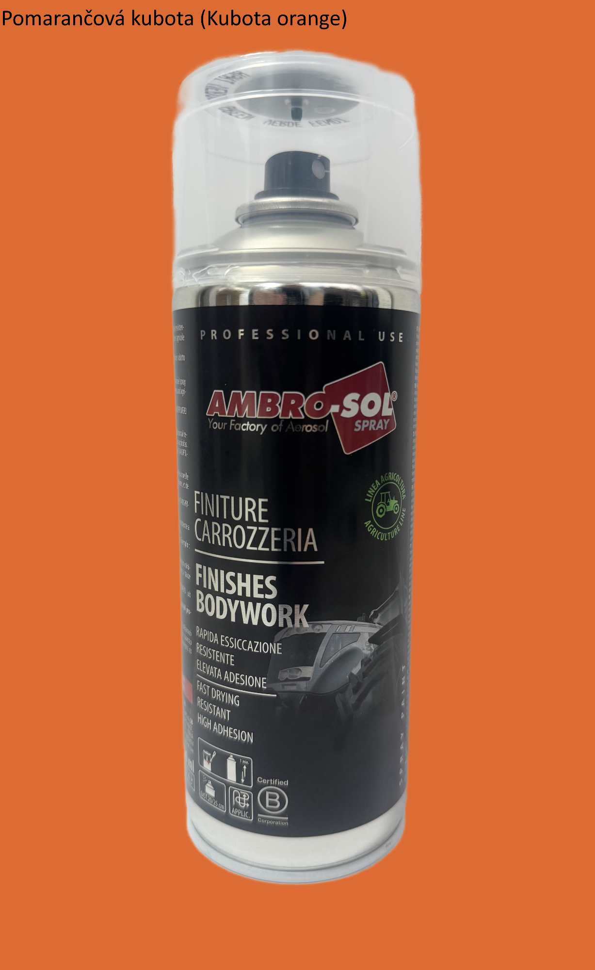 Farebný emailový sprej AGRI - ORANŽOVÝ kubota 400 ml