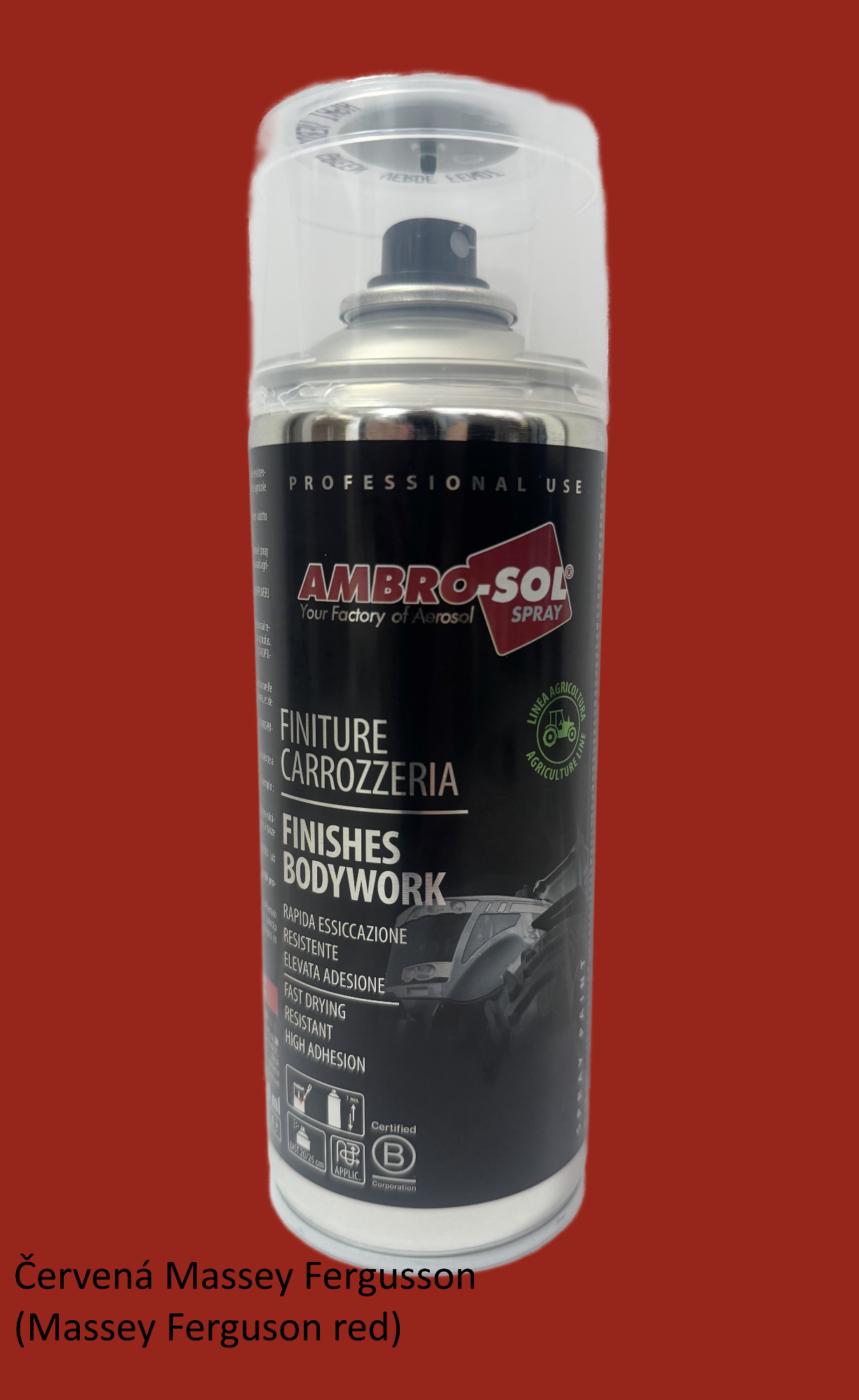 Farebný emailový sprej AGRI - ČERVENÝ Massey Ferguson 400 ml