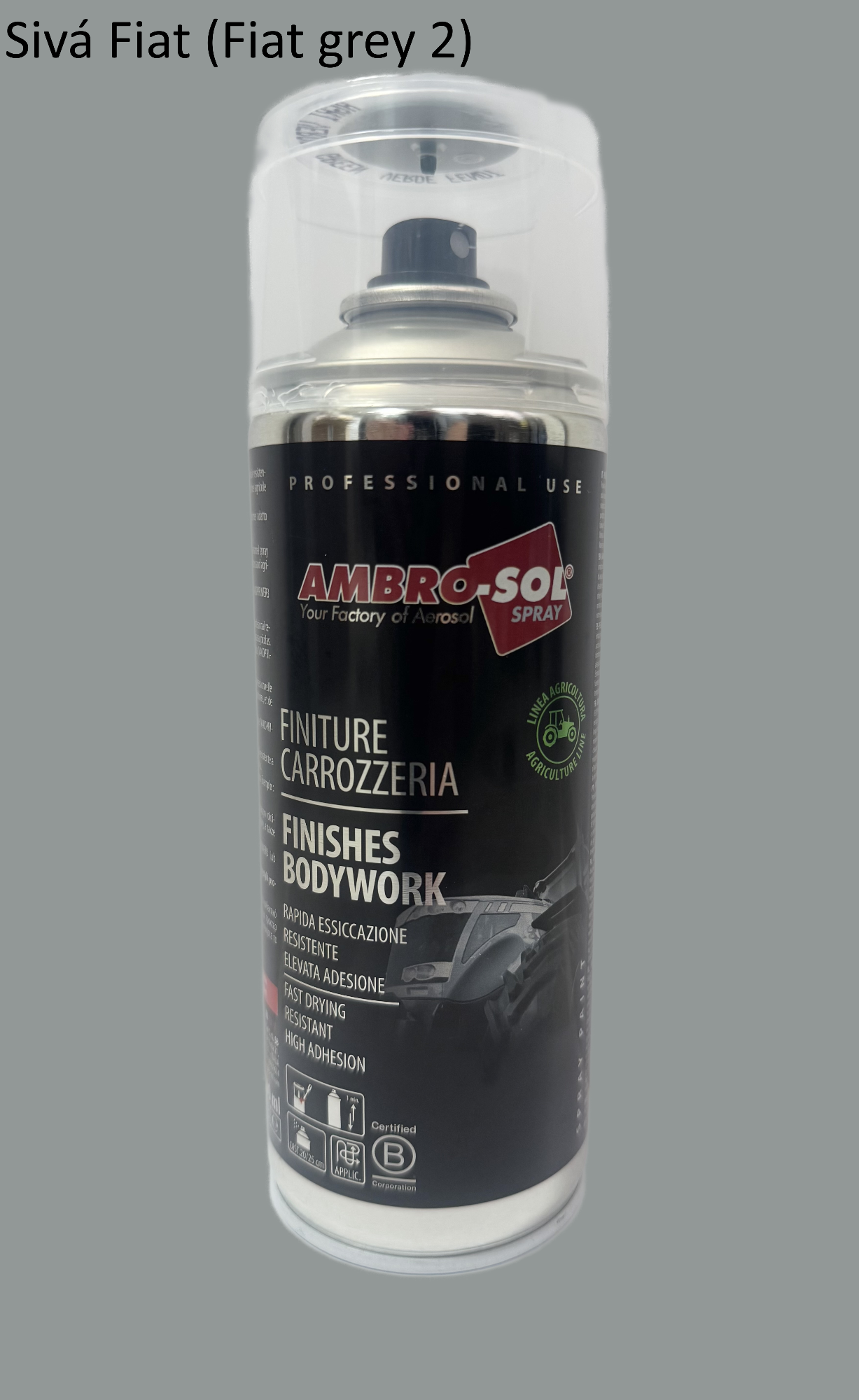 Farebný emailový sprej AGRI - "Fiat® sivá 2" 400 ml