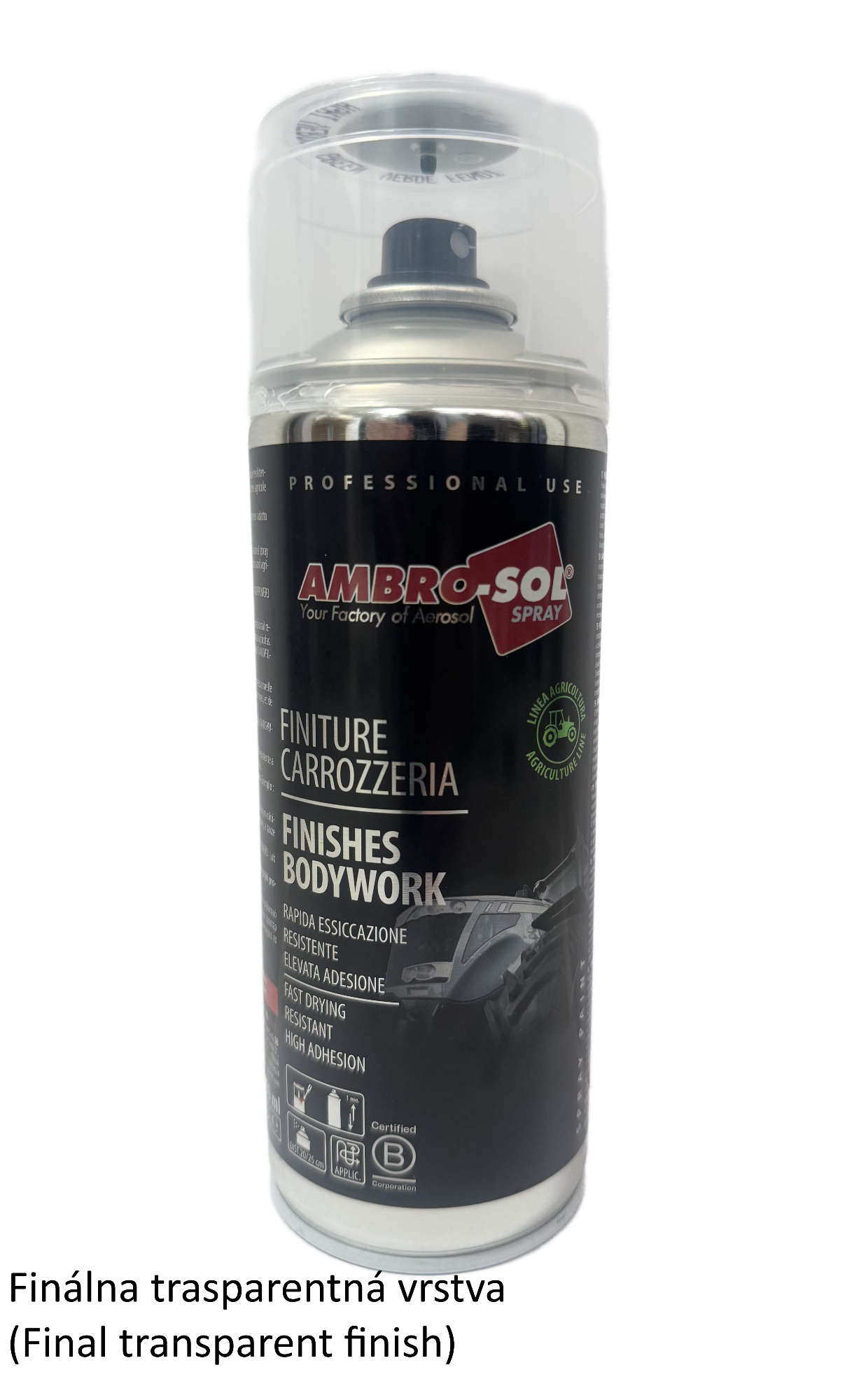 Farebný emailový sprej AGRI - Konečná transparentná úprava 400 ml