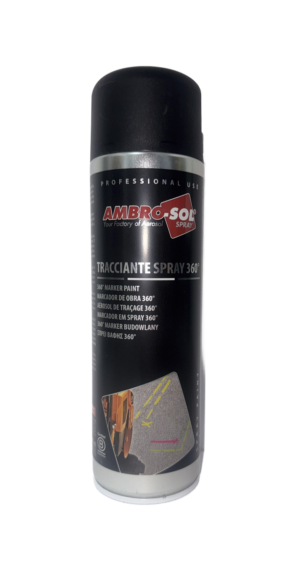 Značkovač v spreji 360° oranžová ORANGE - FLUORESCENČNÁ farba 500 ml